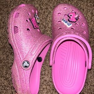 Women’s Pink Glitter Crocs